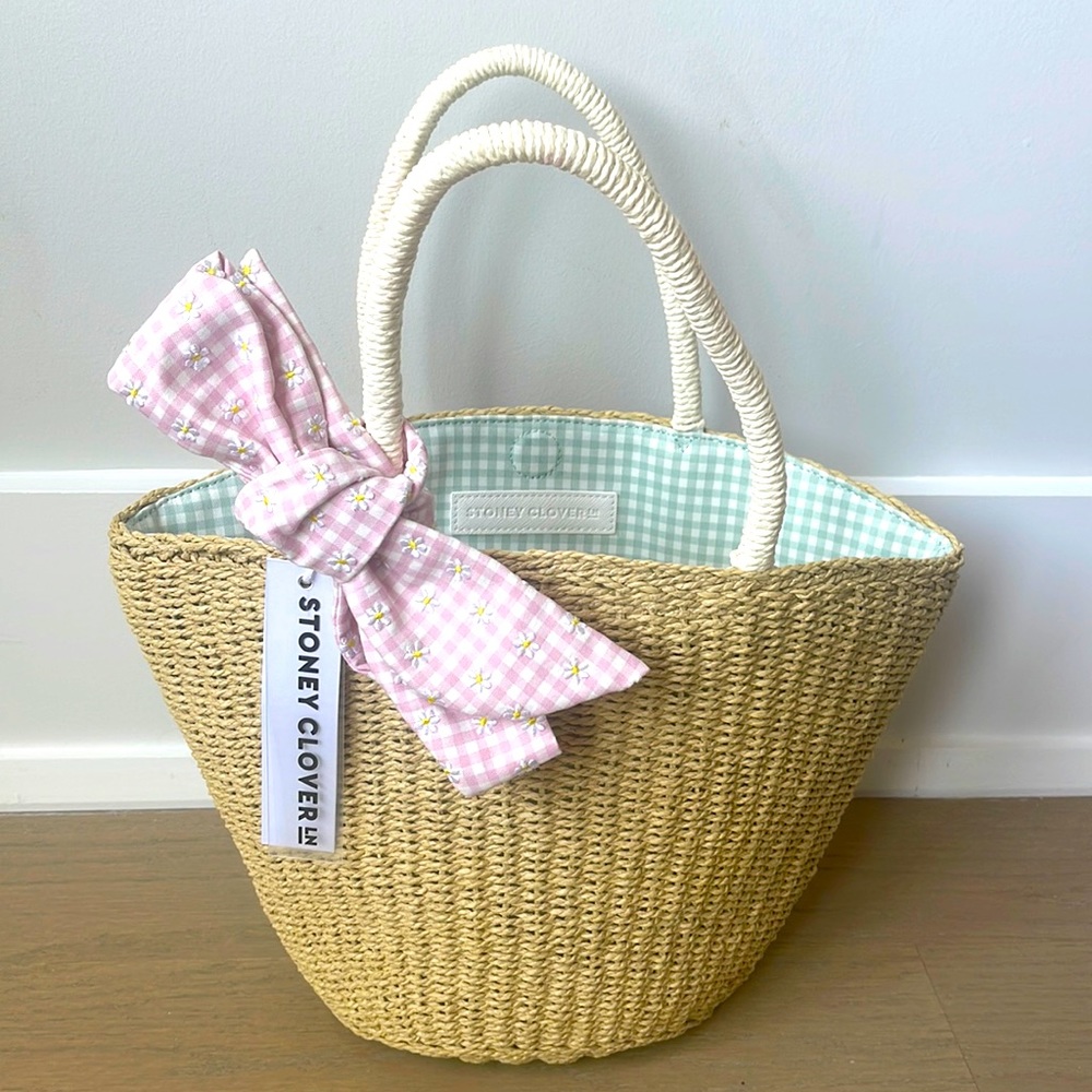 Stoney Clover Lane mini woven tote daisy sunset brand new with tags